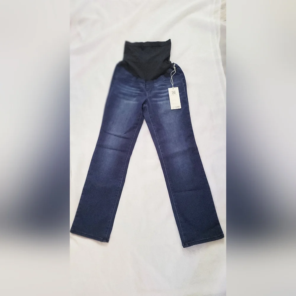 NWT! Denim Chic Summer Lanie Stretch Maternity Women's Slim Strait Jean Size 6 - Picture 12 of 17